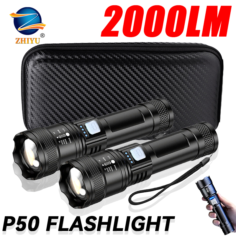 Outdoor Power Equipment - Lanterna tática led 2000lm, recarregável por