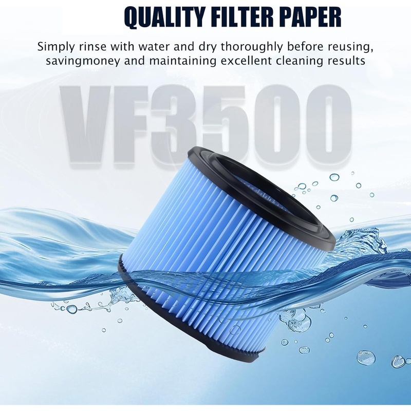 Filtro A65T VF3500 para aspira - Wet Dry Vacuum Shop avaliação e preço