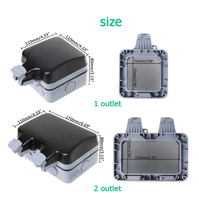 Tomadas à prova d'água para pa - Outdoor Power Parts avaliação e preço
