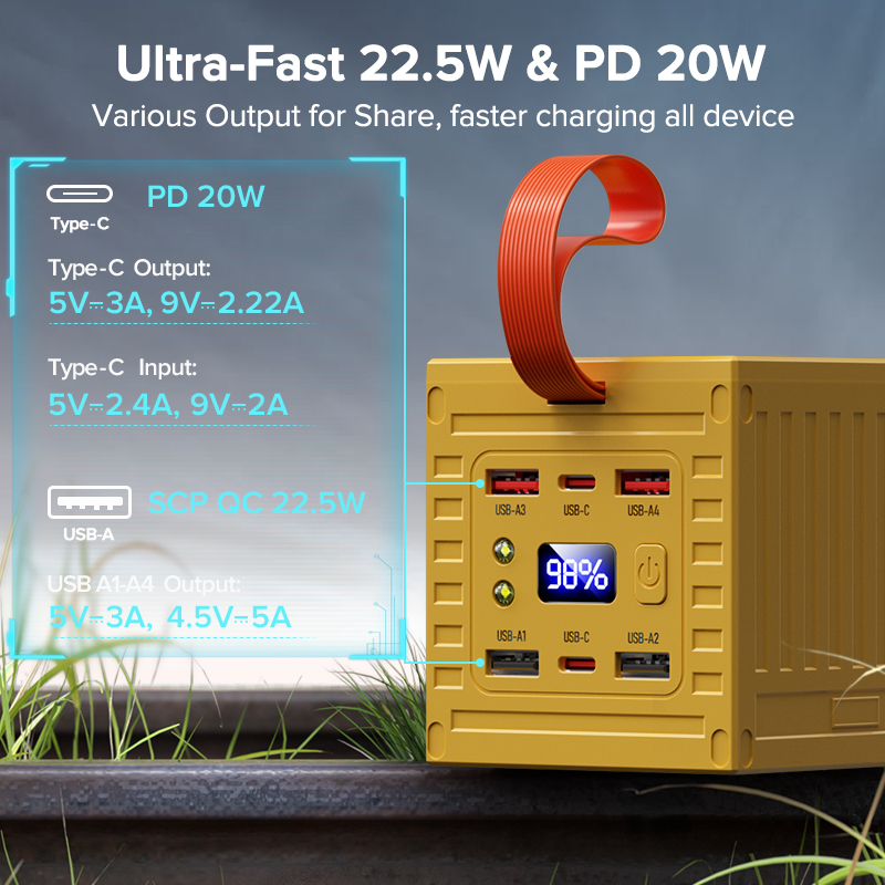 Qoovi 60000mah 22.5w power ban - Xiaomi Outdoor Power Supply avaliação e preço