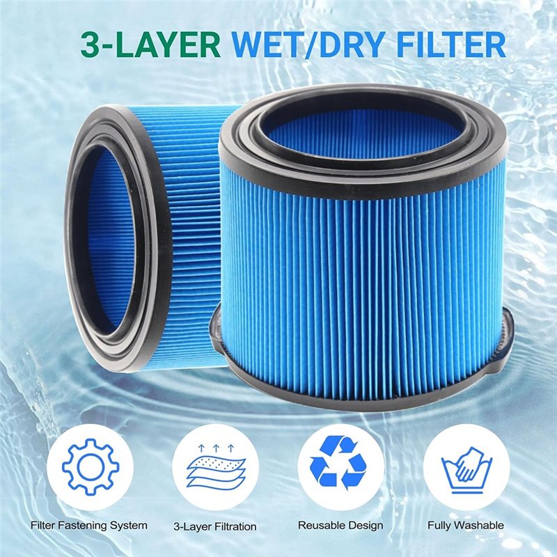 Filtro de substituição de 3 ca - Wet Dry Vacuum Shop avaliação e preço